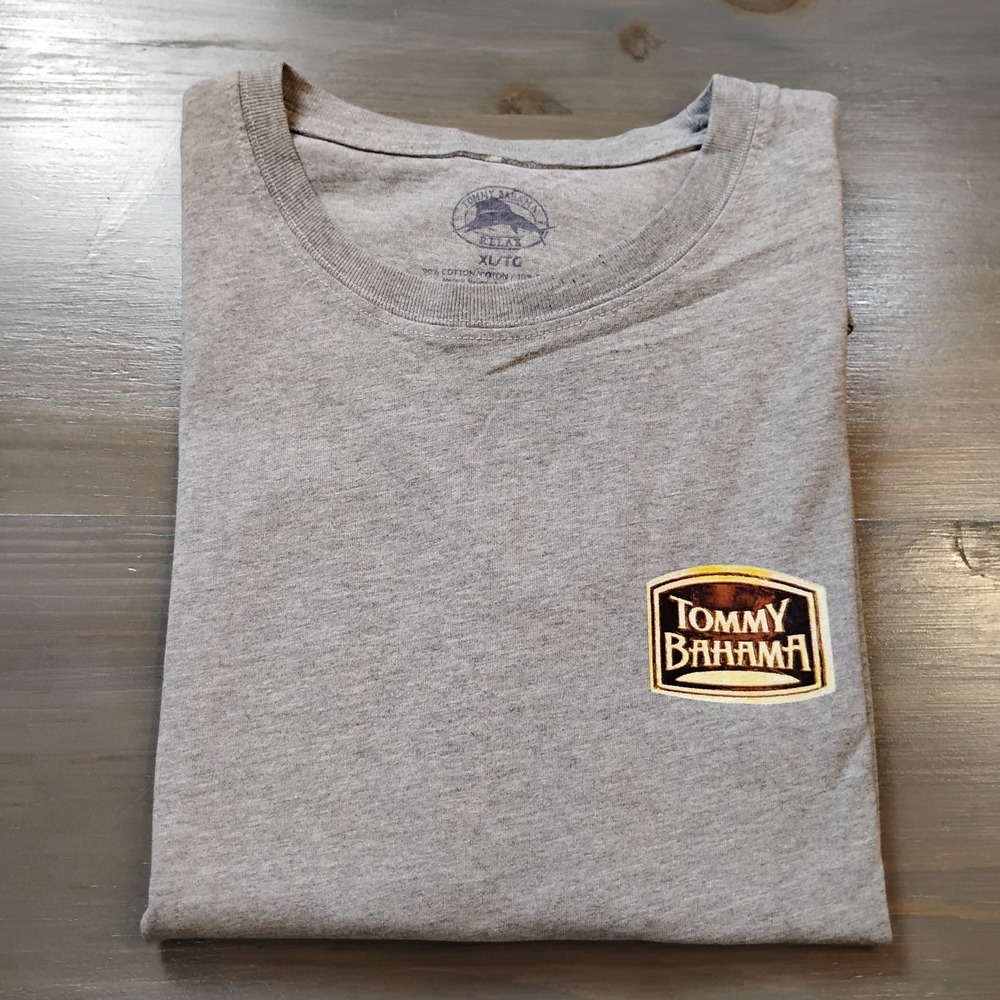 Tommy Bahama Relax T Shirt Men's Extra Large Gray Daily Dose of Iron Golf Clubs - Picture 12 of 12